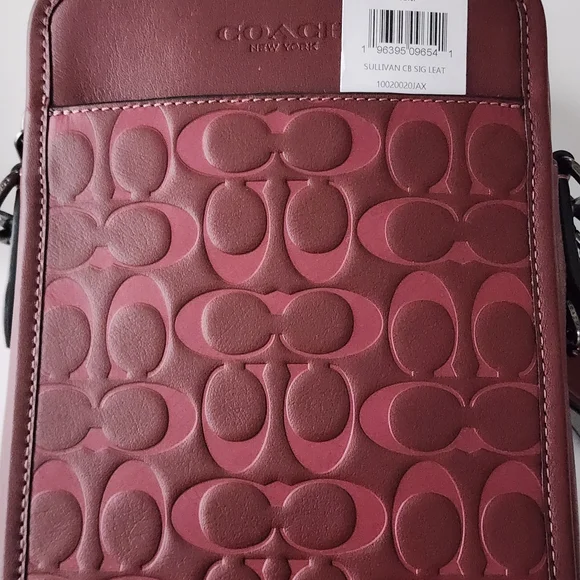 Coach Men's Red Leather Crossbody Bag